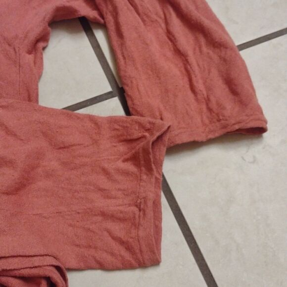 Eileen Fisher Salmon color Organic Linen blend longsleeve top size 3X - Picture 7 of 9